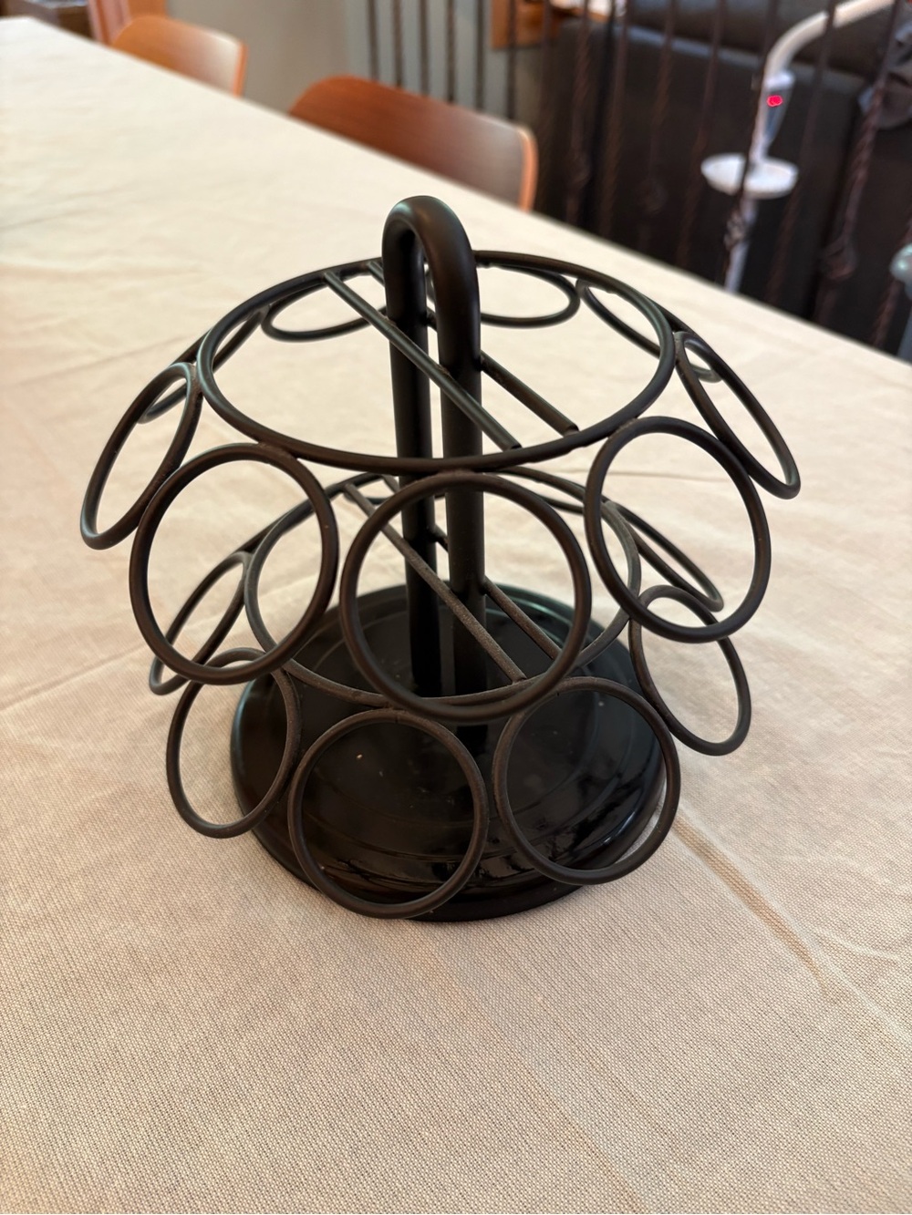 Metal Coffee Pod Holder Carousel - Black
